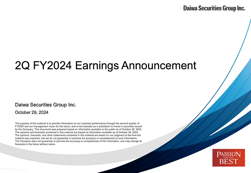 Daiwa Securities reports second quarter earnings