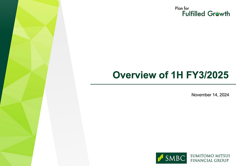 SMFG reports H1/FY2025 earnings, raises forecast & announces share repurchase